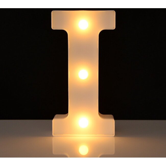 LED Lichtgevende Letters 22 cm Hoog - Warm Wit - Op Batterijen