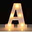 LED Lichtgevende Letters 22 cm Hoog - Warm Wit - Op Batterijen