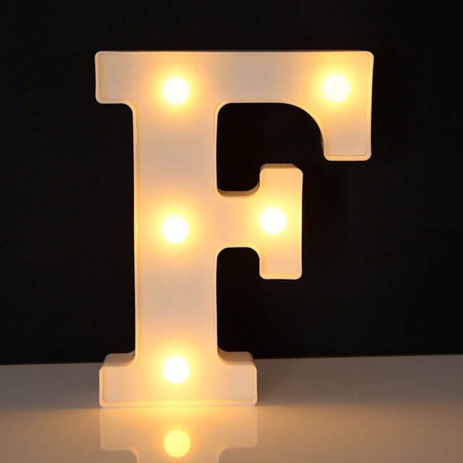 LED Lichtgevende Letters 16 cm Hoog - Warm Wit - Op Batterijen
