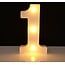 LED Lichtgevende Cijfers 22 cm Hoog - Warm Wit - Op Batterijen