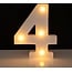 LED Lichtgevende Cijfers 22 cm Hoog - Warm Wit - Op Batterijen