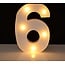 LED Lichtgevende Cijfers 22 cm Hoog - Warm Wit - Op Batterijen