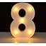 LED Lichtgevende Cijfers 22 cm Hoog - Warm Wit - Op Batterijen