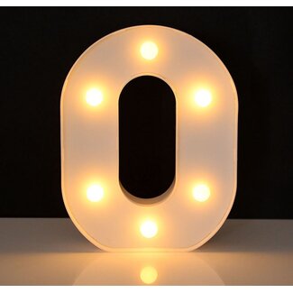 LED Lichtgevende Cijfers 16 cm Hoog - Warm Wit - Op Batterijen