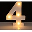 LED Lichtgevende Cijfers 16 cm Hoog - Warm Wit - Op Batterijen