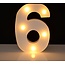 LED Lichtgevende Cijfers 16 cm Hoog - Warm Wit - Op Batterijen