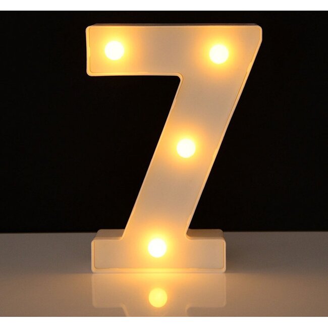 LED Lichtgevende Cijfers 16 cm Hoog - Warm Wit - Op Batterijen