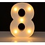 LED Lichtgevende Cijfers 16 cm Hoog - Warm Wit - Op Batterijen