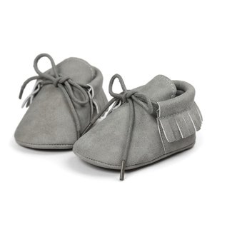 This Cuteness Baby Mocassins Leather Light Grey