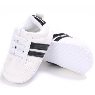This Cuteness Baby Sneakers White Black Stripes