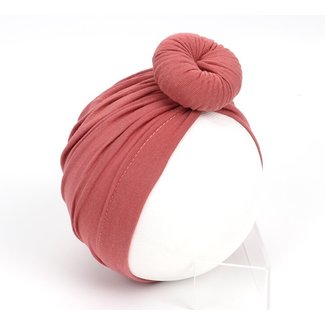 This Cuteness Turban Cotton Donut Pale Mauve