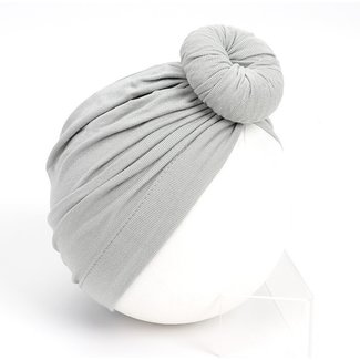 This Cuteness Turban Cotton Donut Grey