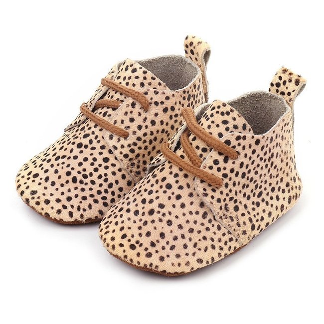 This Cuteness Baby Mocassins Leather Leopard Dots