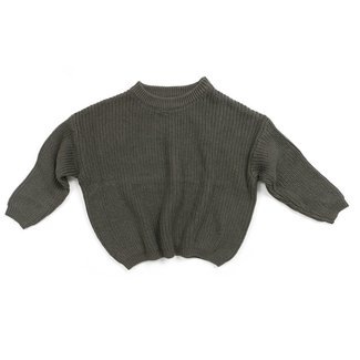 This Cuteness Oversized Sweater Bo Dark Green