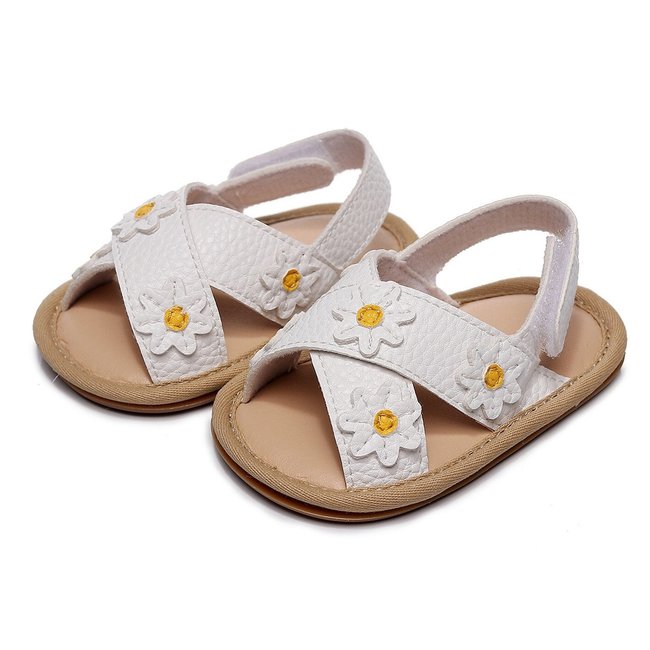 Baby Sandals Summer Flower White