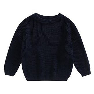 This Cuteness Oversized Sweater Bo Dark Blue