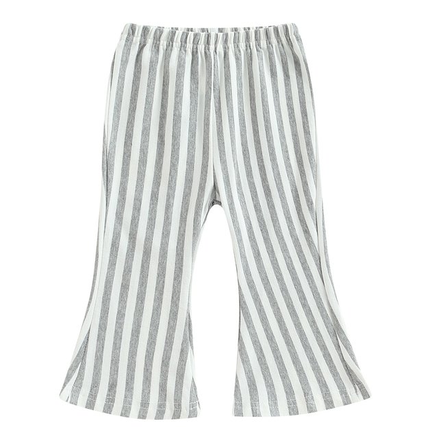 Flared Pants Grey Stripes