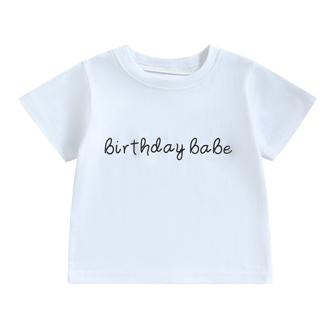 T-Shirt Birthday Babe White