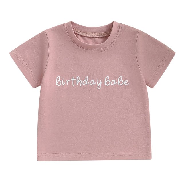 T-Shirt Birthday Babe Pink