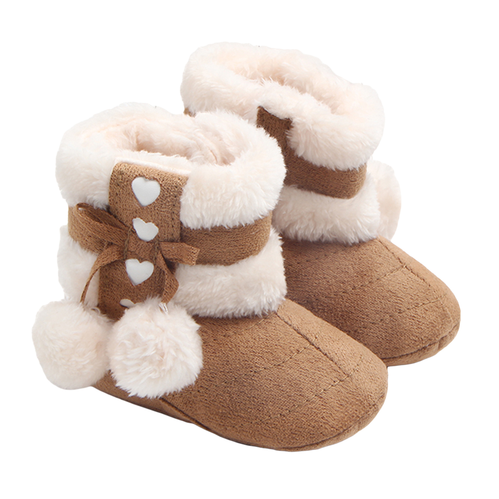 Baby Boots Fluffy Brown Baby Schoenen