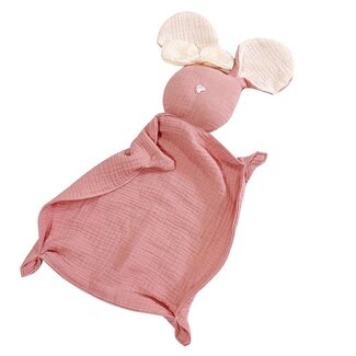 This Cuteness Knuffeldoekje Mousie Bow Pink