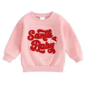 This Cuteness Sweater Santa Baby Pink