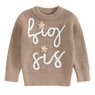 This Cuteness Sweater Big Sis Brown