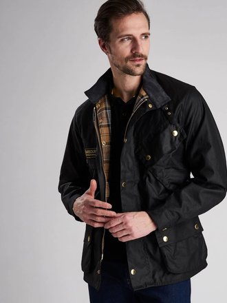 Barbour International Original wax motorcycle jacket black