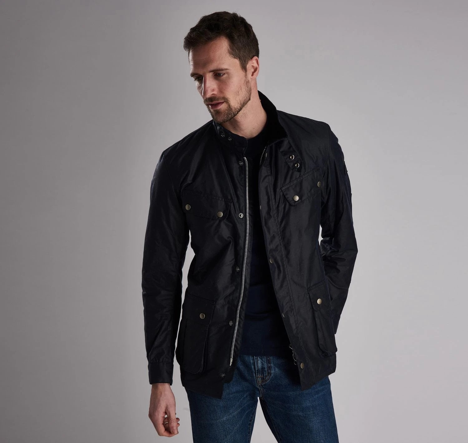 barbour international duke waxed jacket