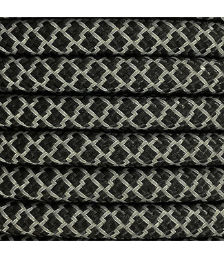 123Paracord 10MM PPM Seil Ultra reflective & Zwart Diamond