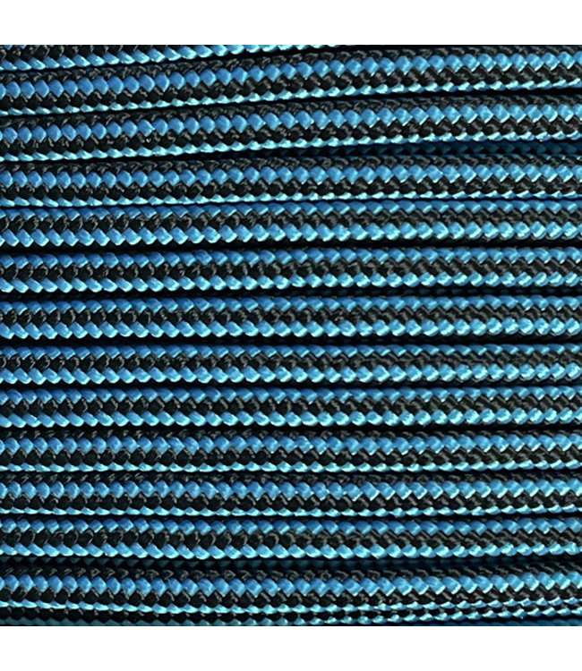 Paracord 425 typ II Dunkel Cyan/Schwarz Streifen