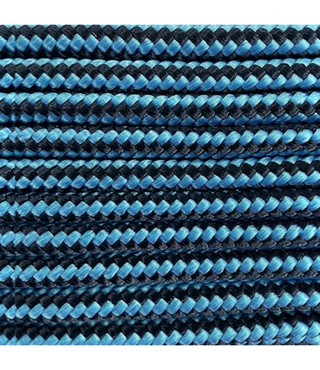 Paracord 425 typ II Dunkel Cyan/Schwarz Streifen