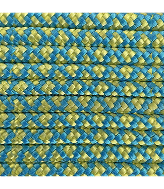 123Paracord Paracord 425 typ II Dunkel Cyan / Banana Gelb Diamond