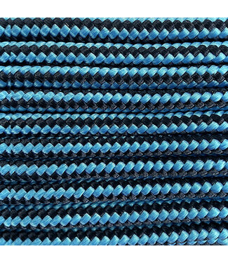 123Paracord Paracord 425 typ II Dunkel Cyan/Schwarz Streifen