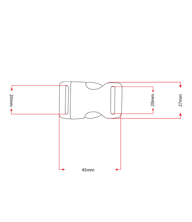 Buckle 20MM Kunststoff Blau