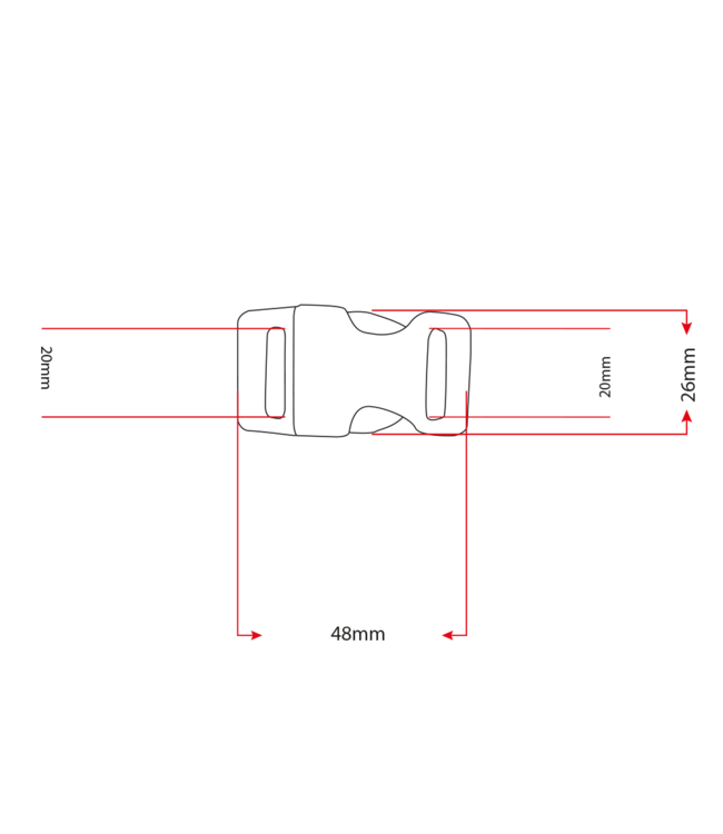 Alu-Max 20MM (3/4") buckle Chrome Schnalle