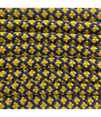 123Paracord Paracord 550 typ III Midnight Blau / Goldenrod Diamond