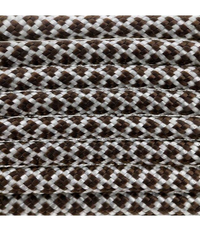 Paracord 550 typ III Weiss / Walnut Diamond