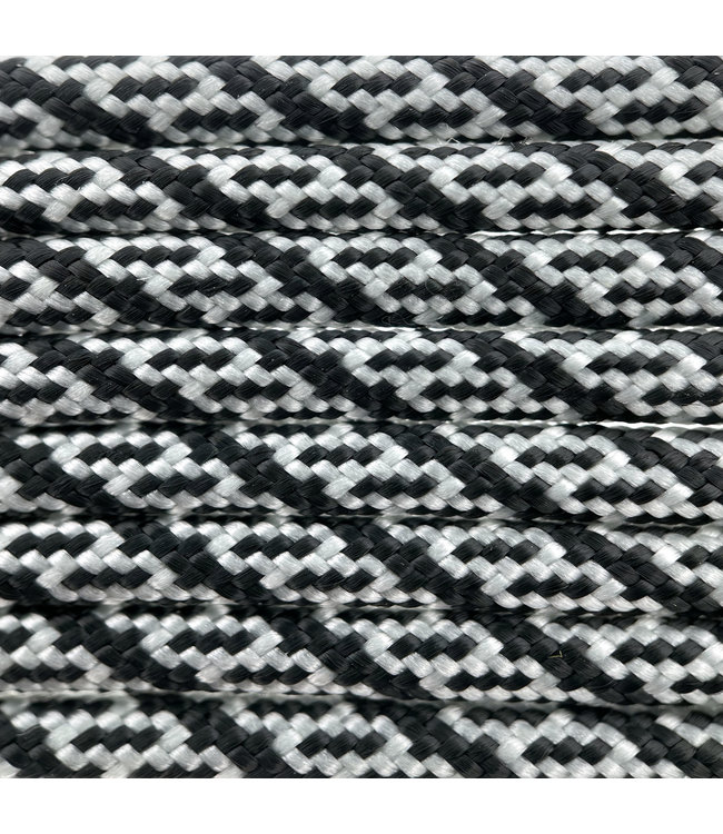 Paracord 550 typ III Silber Grau / Schwarz Helix DNA
