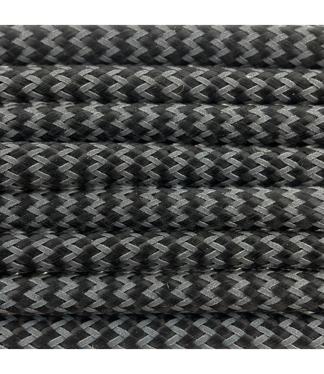 Paracord 550 typ III Ultra Reflektierend & Schwarz Shockwave