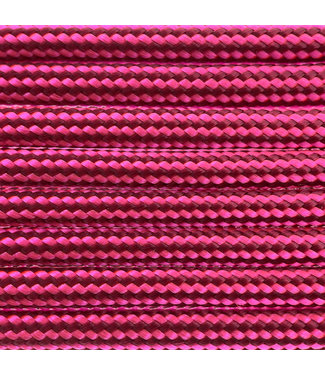 123Paracord Paracord 550 typ III Burgundy / Ultra Neon Rosa Stripes