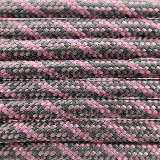 123Paracord Paracord 550 typ III Charcoal Grau / Rosa lavender Helix DNA