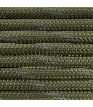 123Paracord Paracord 550 typ III Goldgrün Reflektierend