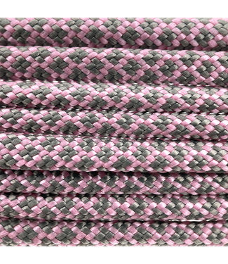 123Paracord Paracord 550 typ III lavender Rosa / Charcoal Diamond