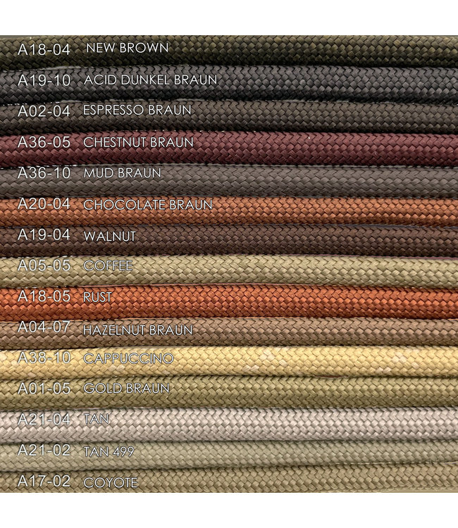 Paracord 550 typ III Gold Braun