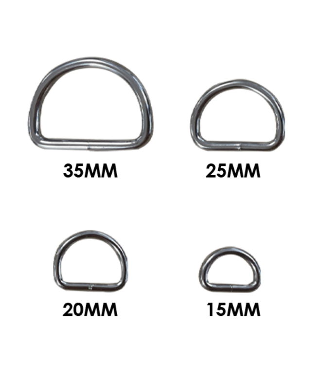 Paracord D-Ring 20MM X 2,5MM extra robust geschweißt