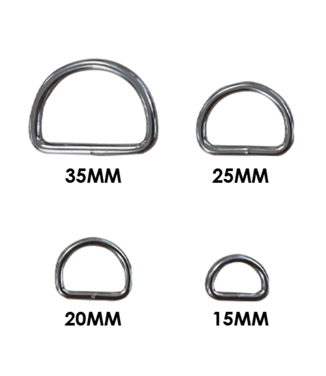 Paracord D-Ring 25MM X 3MM extra robust geschweißt