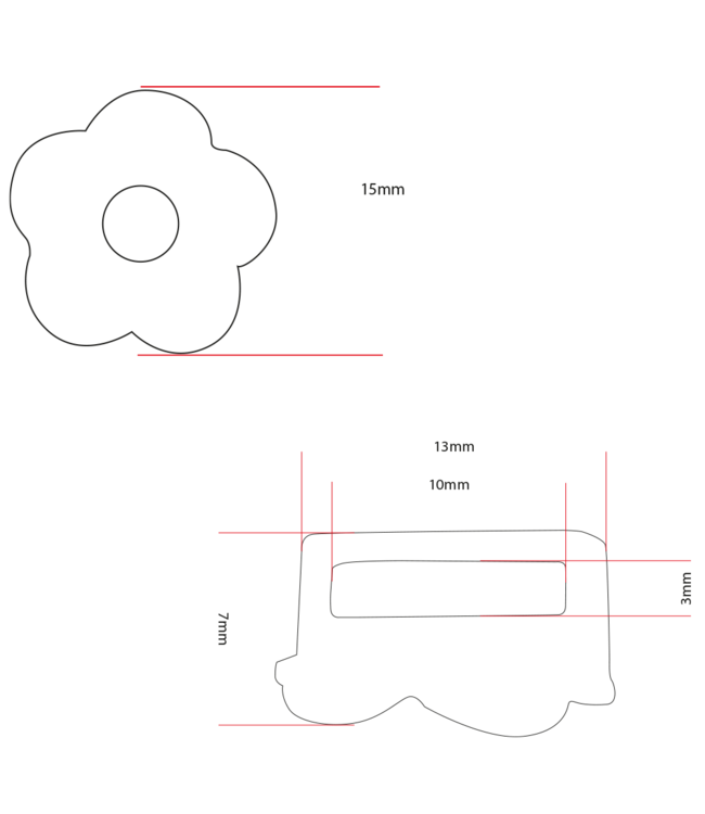 Schiebeperlenblume Blackline
