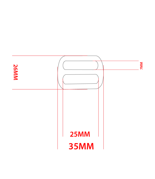 Tri-Glide 25MM Schwarz