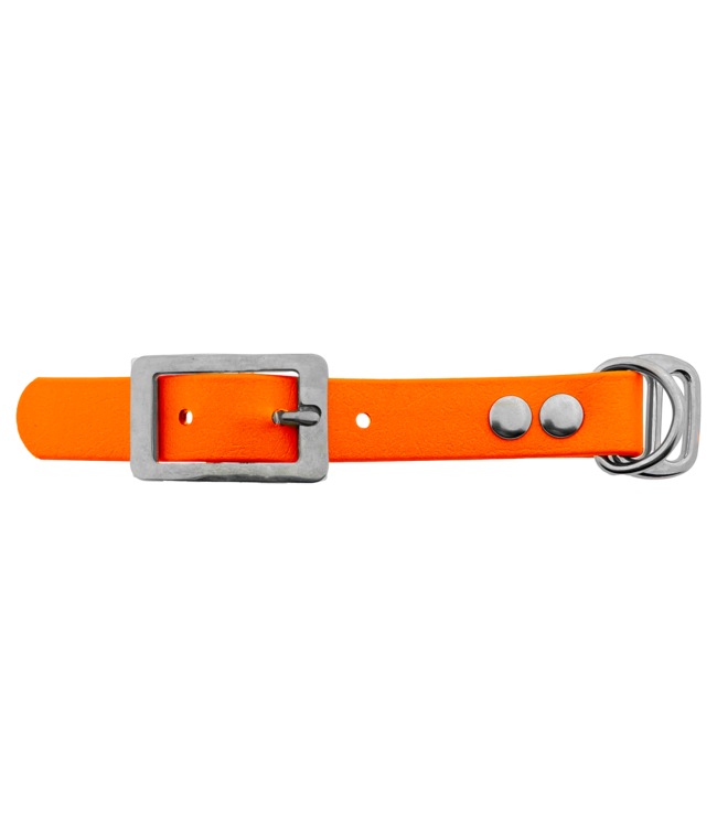 Biothane adapter 19MM Orange/Edelstahl